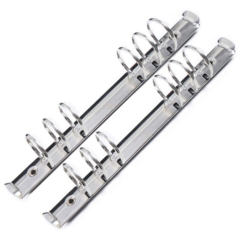 Moterm 2 Pieces 6-Hole Ring Binder Mechanisms Replacement Kit for Binder Planners (A5 Size, Silver Color, 30mm) - Image 1